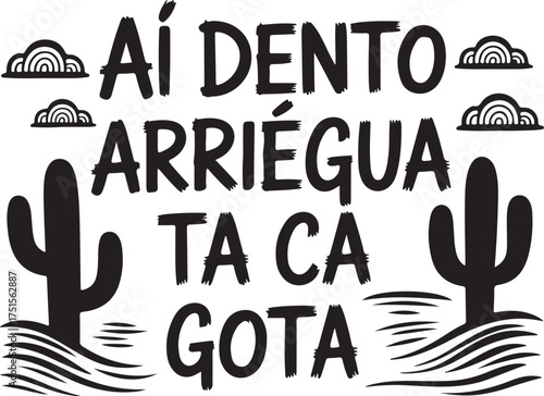 Ai Dento Arriegua Ta Ca Gota Black Text On Transparent