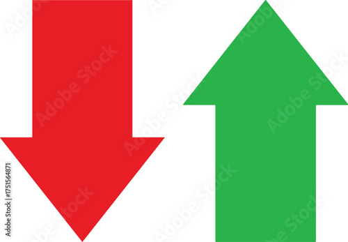 Crypto Market Up and Down Arrows Symbolizing Price Movement