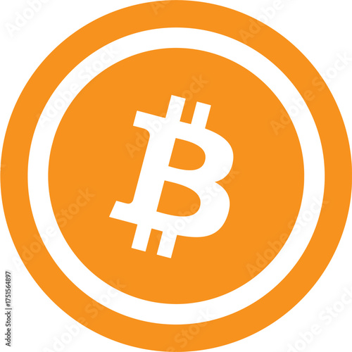Digital Coin Icon Representing Bitcoin and Crypto Market