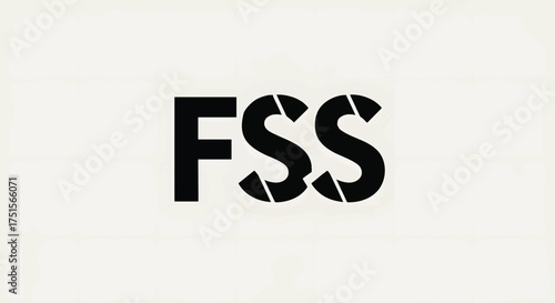 FSS Acronym Text - Typography Design and Visual Branding Element