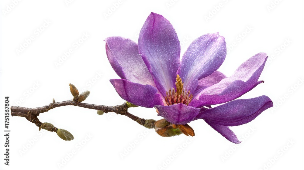 Obraz premium Purple magnolia flower, Magnolia felix isolated on white background, with clipping path