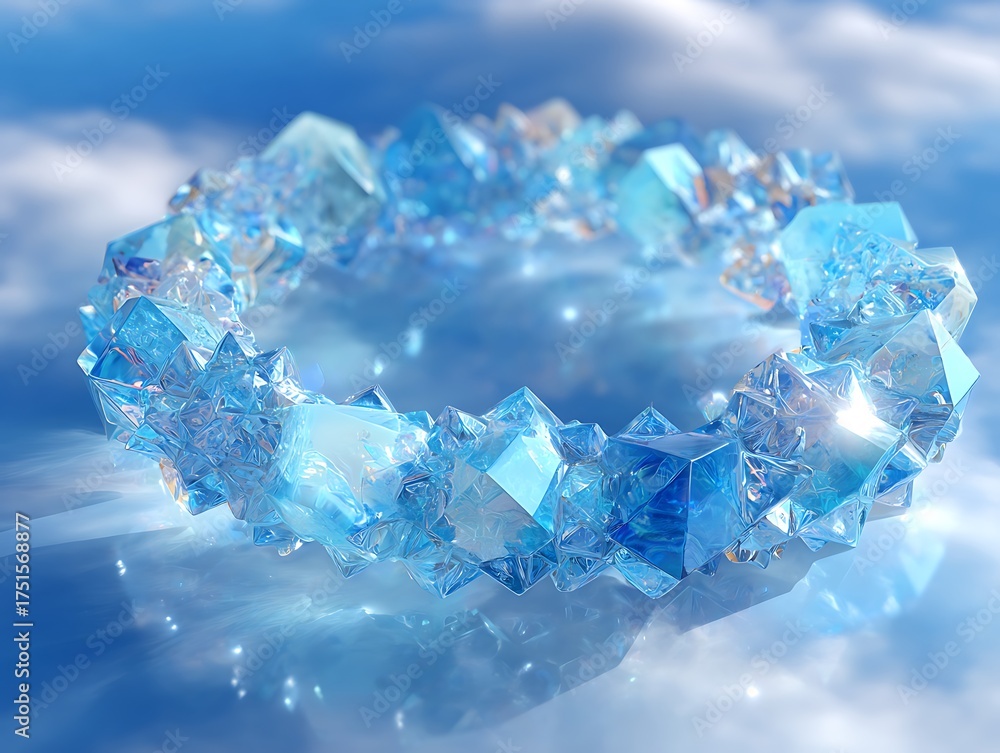 Obraz premium blue ice cubes