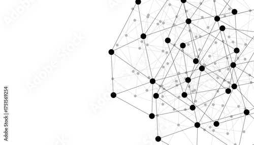 Abstract technology dot and line connection digital hi tech design concept background. Space for text. Vector illustration
