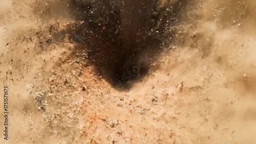 Water Vortex Forming in a Sandy Bottom