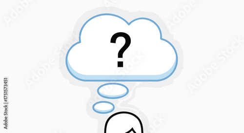 Question Mark Thought Bubble Icon Uncertainty, Idea, Brainstorming, Thinking, Solution, Questioning, Doubt