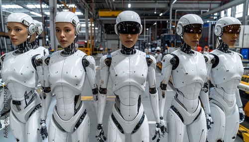 Multiple Humanoid Robots Collaborative Manufacturing Workspace