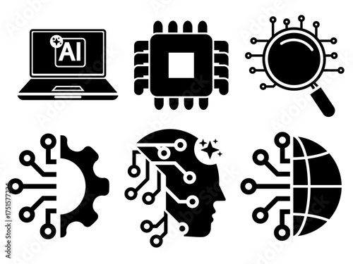 AI Icons Pack, logo, symbol, vector, illustration