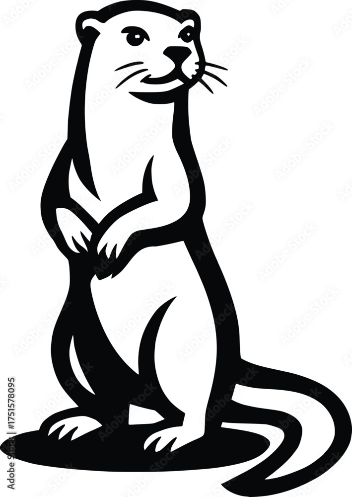 Obraz premium otter vector illustration