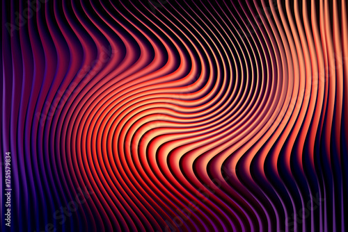 Illustration of abstract background with a swirling pattern of lines in shades of red, orange, and purple, creating a dynamic and visually interesting composition