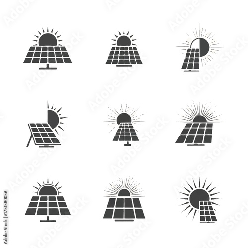 Solar panels generating energy in a clean energy farm, showcasing renewable technology and sustainable power generation, conveying a sense of environmental responsibility.