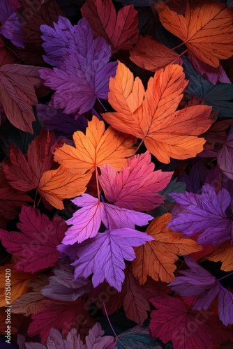 Wallpaper Mural Autumn leaves, vibrant colors Torontodigital.ca