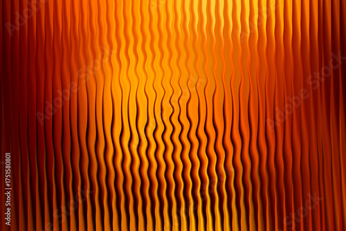 Illustration of abstract orange background with vertical wavy lines and blurred light effect, creating a warm and dynamic backdrop for various design projects and presentations