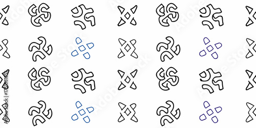 Abstract line art forms a decorative pattern, offering a modern and unique design element ideal for creative projects and backgrounds with a clean, stylish aesthetic appeal