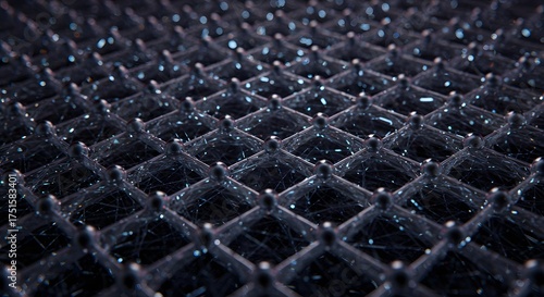 An extreme, artistic close-up of a diamond's atomic lattice, showcasing glowing carbon atoms and unbreakable covalent bonds as fundamental structural integrity