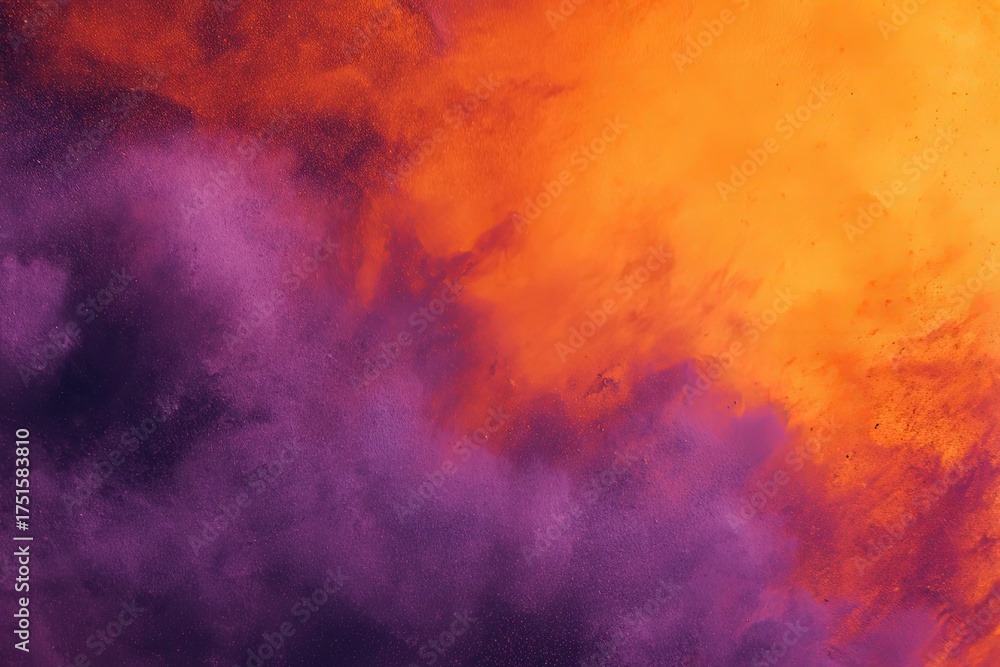 Obraz premium Abstract vibrant mix of fiery orange and smoky purple