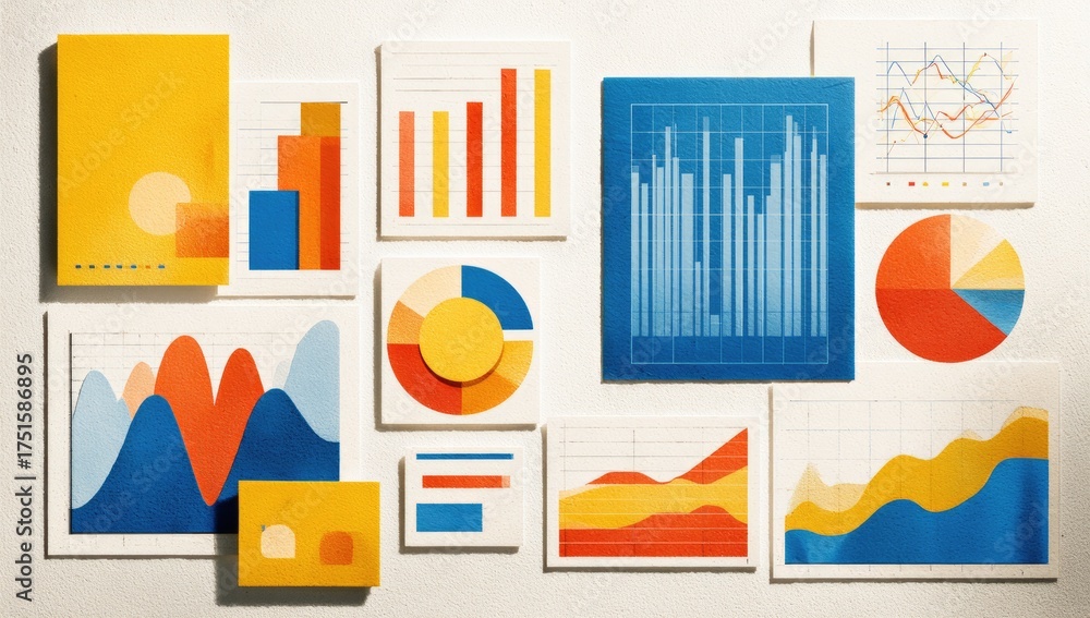 Fototapeta premium Colorful data visualization