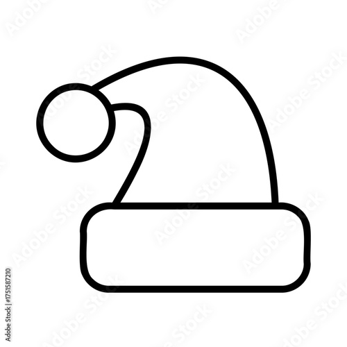 Santa Claus hat outline icon