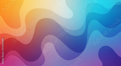 Vibrant abstract background featuring wavy shapes, ideal for adding a contemporary and artistic touch to your projects with its smooth gradients