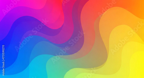 A smooth, colorful gradient background with flowing wavelike shapes, creating a visually appealing and modern design for various creative projects