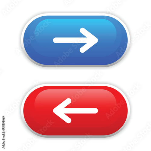 Glossy Arrow Forward Backward Navigation next back Button Internet Direction Element