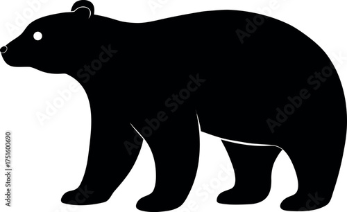 Polar Bear Vector Illustration on White Background