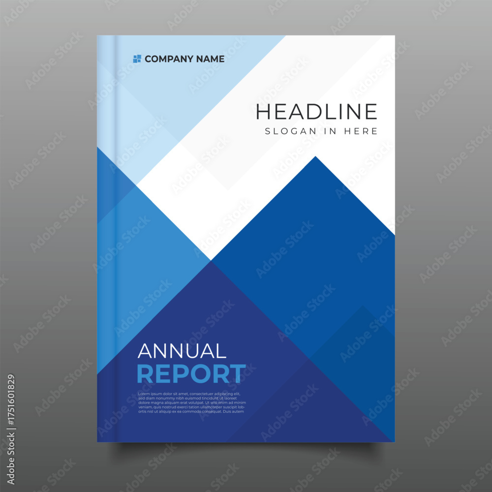 Fototapeta premium business modern annual report cover template flyer geometric design