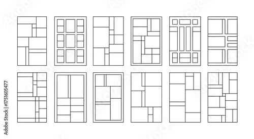 Architectural floor plans of modern residential buildings