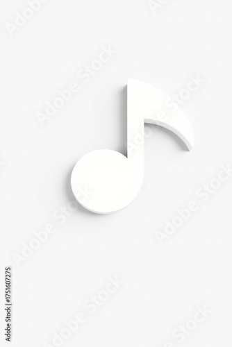 A Music Note Symbol On A White Background