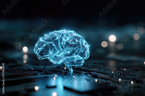 Digital brain on circuit board