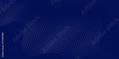 Dots line Blue background abstract with line waves and gradient variation. modern natural simple modern