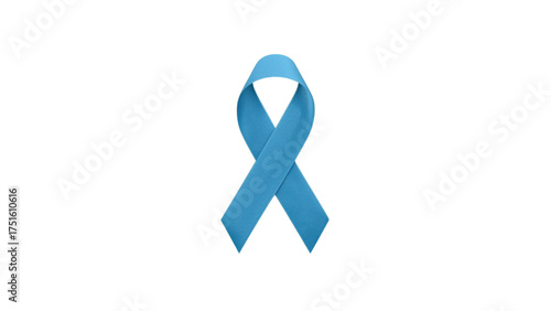 symbol for world diabetes day on clean white background, realistic texture ribbon, minimalist medical theme, health awareness concept