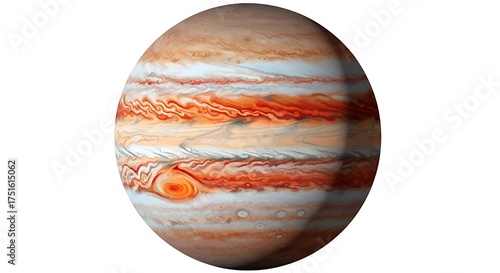 High-Resolution Photorealistic Vector of the Planet Jupiter.
