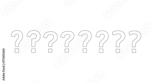 Question mark isolated on white background for design and decoration