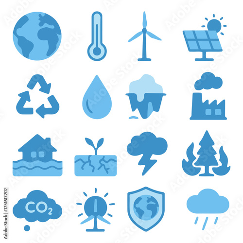 Eco-Icons: A collection of clean, modern icons related to the environment and sustainability, promoting awareness and eco-consciousness.