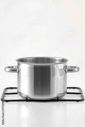 A Saucepan With Lid On A White Background