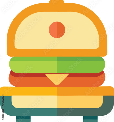 Vector Illustration of a sandwich maker 