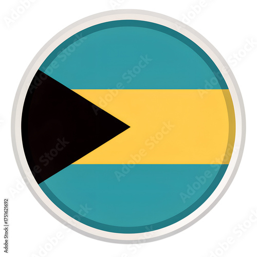 Free Download Bahamas flag in circle icon - GFXLoad