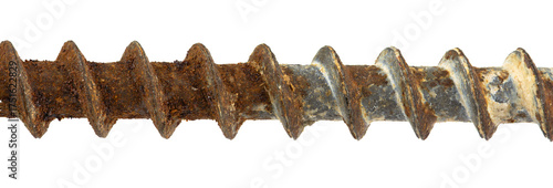 Old screw thread close-up
