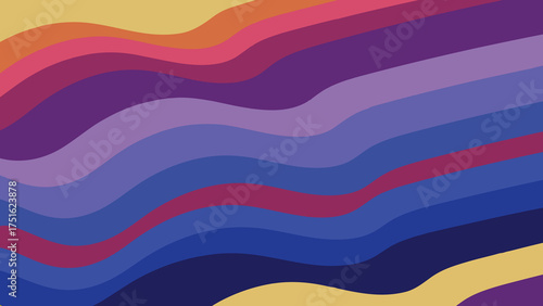Colorful Abstract Wave Background Design with Rainbow Pattern and Light Summer Vibes