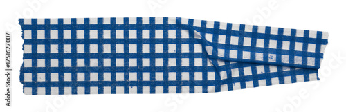 blue patterned sticker paper tape isolated on transparent background