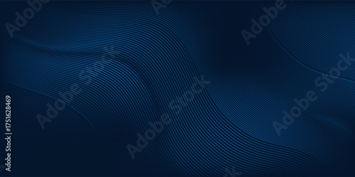 Lines mesh blue background gradient dark navy blue banner modern