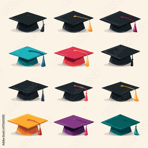 graduation cap set