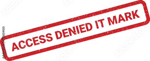 Distressed access denied watermark icon with grainy grunge texture, rectangular shape