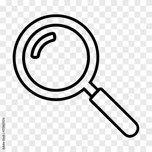 A simple black outline illustration of a calculator with a large display screen and numerical keypad set against a transparent background math calculation