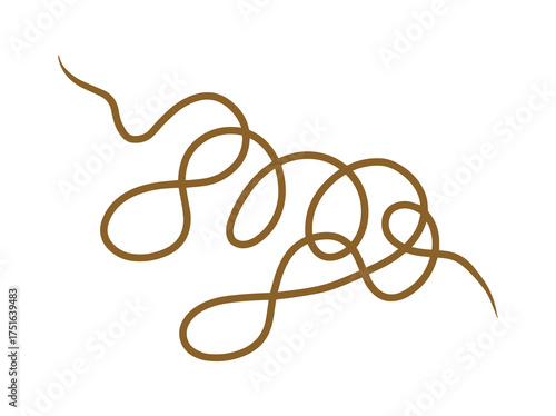 Horsehair Worm Mantis Illustration
