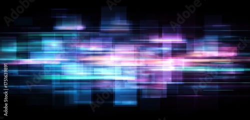 Abstract digital graphic with vibrant colors and motion blur