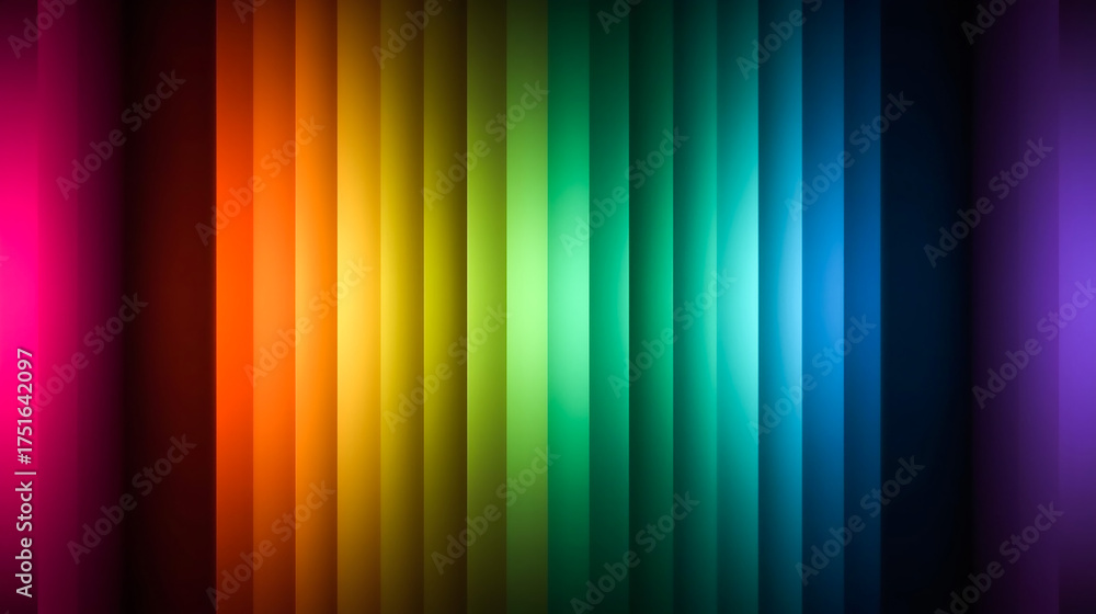 Fototapeta premium Vibrant Rainbow Stripes Abstract Background - Abstract backgrounds