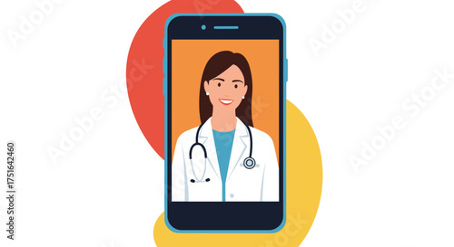 Online consultation with a doctor via mobile device for convenient healthcare access.