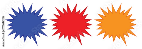 Multicolor starburst stickers set. Special offer price discount tags. Sale stickers, starbursts, quality mark. Sunburst retro sale badge, quality signs, sale icons. star blank labels
