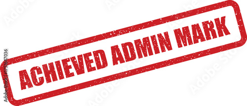Grunge style achievement mark with admin text and a rectangular frame seal